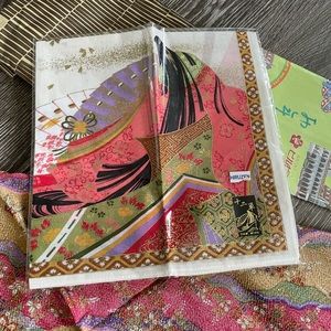 Traditional Japanese Wrapping Cloth (Furoshiki) & handkerchief set new